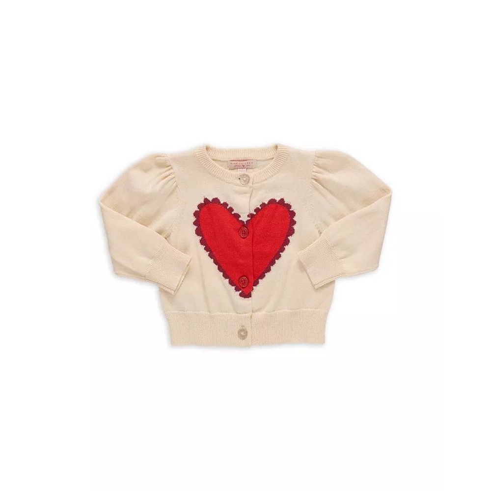 Pink‎ Chicken Constance Sweater Cream Red Heart 8Y New With Tags